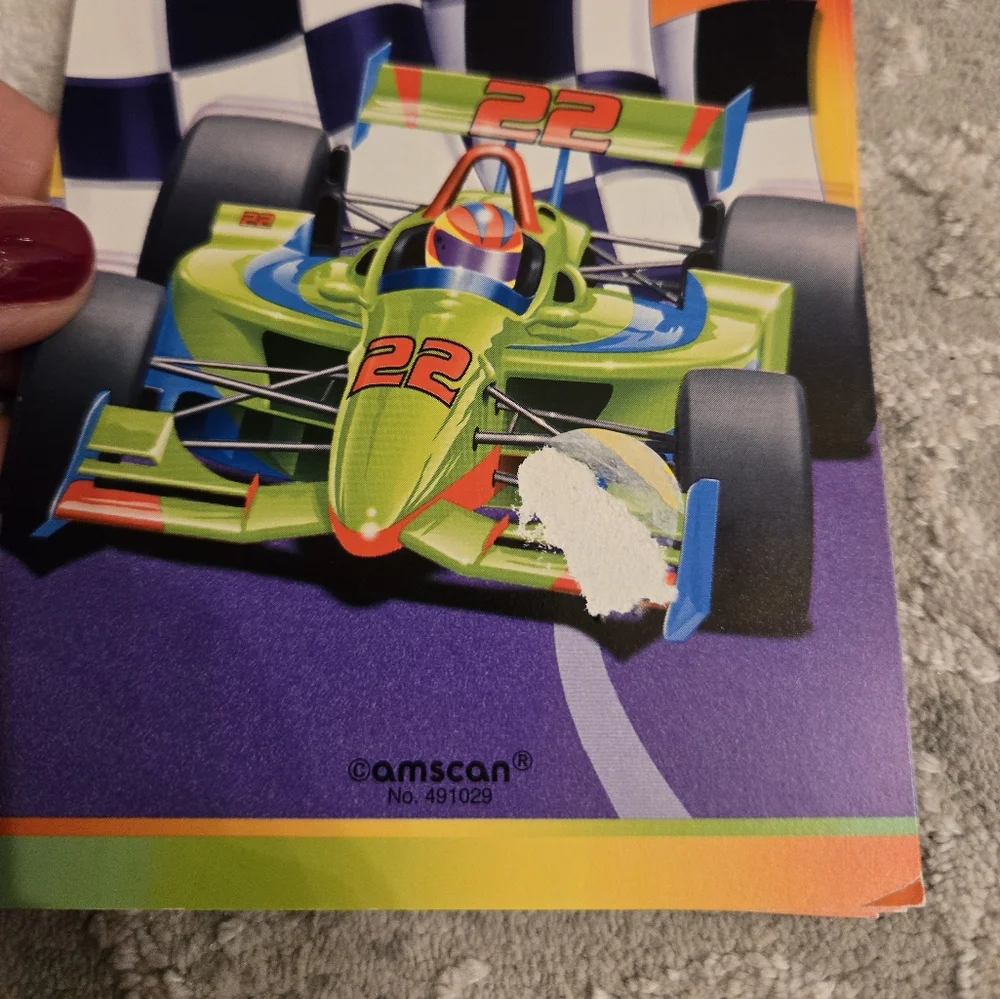 Set Of 4 Vintage 1990s Y2k Race Car Party Invitations & Envelopes